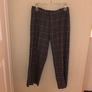 Zara Blue and Grey Checkered Pants